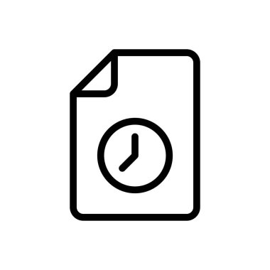 Bitiş süresi vektörü ince çizgi simgesi