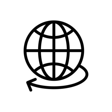 tarayıcı vektörü ince çizgi simgesi