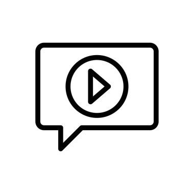 mesaj vektörü ince çizgi simgesi