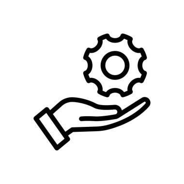 yönetim vektörü ince çizgi simgesi