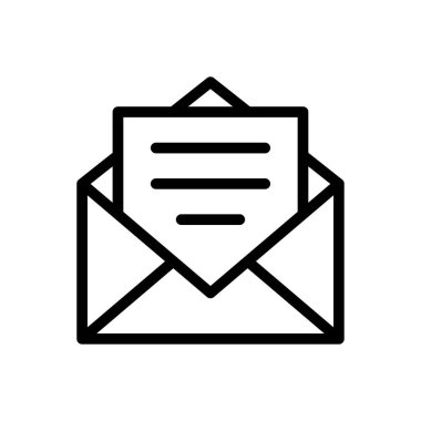 mesaj vektörü ince çizgi simgesi