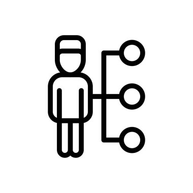 hiyerarşi vektör ince çizgi simgesi