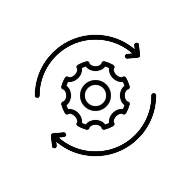 yönetim vektörü ince çizgi simgesi