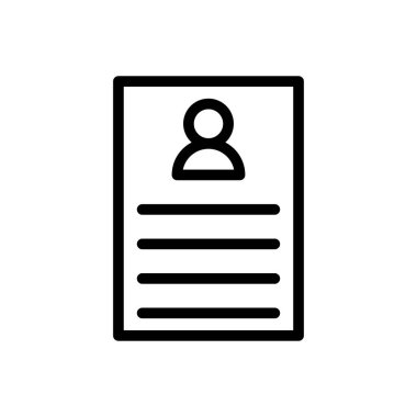 CV vektör ince çizgi simgesi