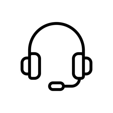 kulaklık vektörü ince çizgi simgesi