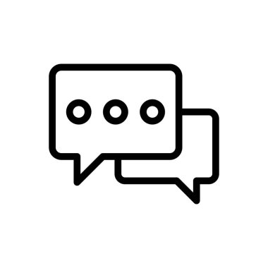 konuşma vektörü ince çizgi simgesi