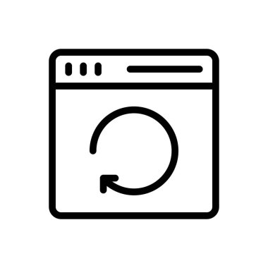 Vektör ince çizgi simgesini yeniden yükle