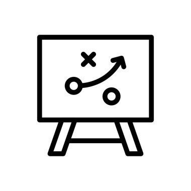 planlama vektörü ince çizgi simgesi