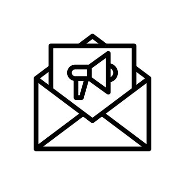 pazarlama vektörü ince çizgi simgesi