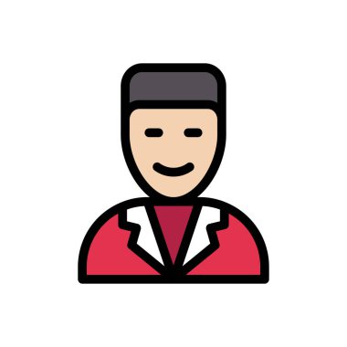 kullanıcı vektörü düz renk simgesi