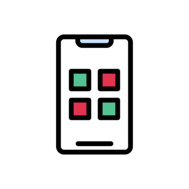 uygulamalar vektör düz renk simgesi