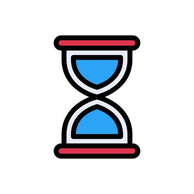 Kronometre vektörü düz renk simgesi