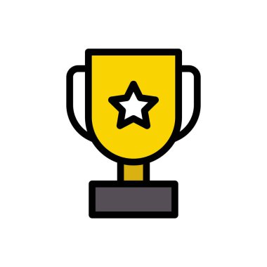 Kazanan vektör düz renk simgesi