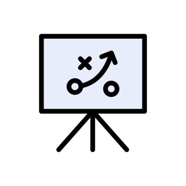 planlama vektörü düz renk simgesi 