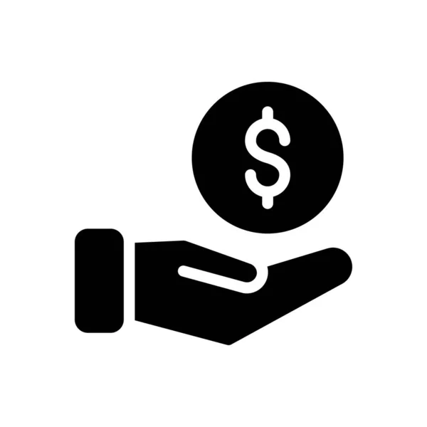 Dollar Vector Hiëroglief Plat Pictogram — Stockvector