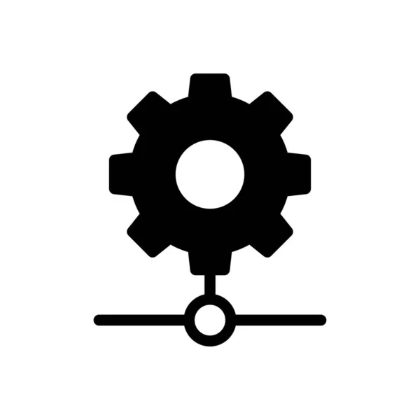 Verbinding Vector Glyph Platte Pictogram — Stockvector