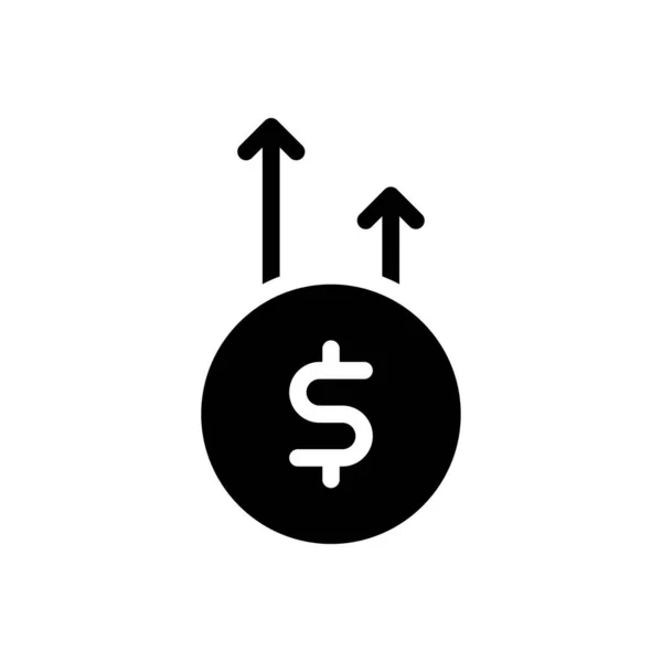 Profit Vector Glyph Flat Icon — ストックベクタ