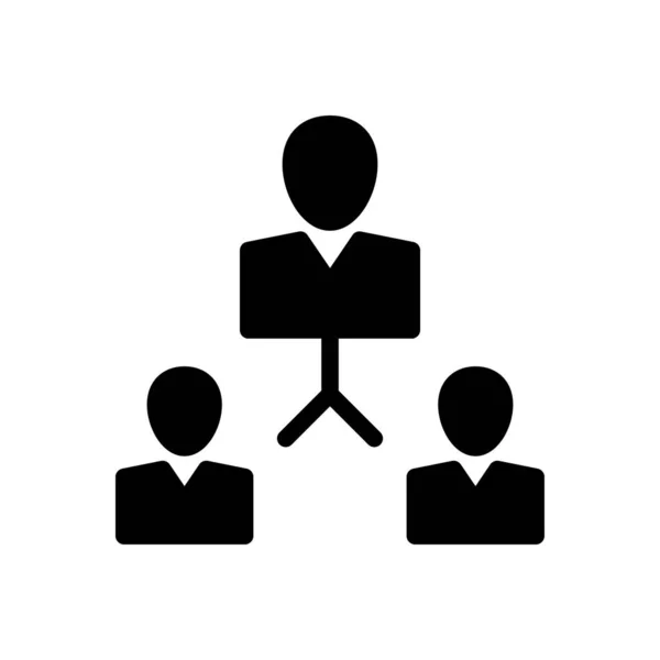 Team Vector Glyph Platte Pictogram — Stockvector