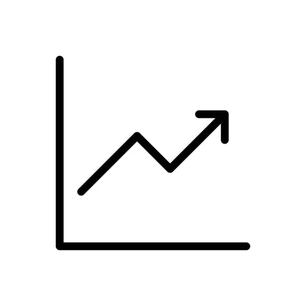 Vector Crecimiento Icono Línea Delgada — Vector de stock