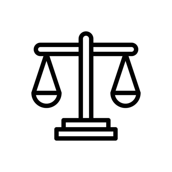 Court Vector Thin Line Icon — Stock Vector