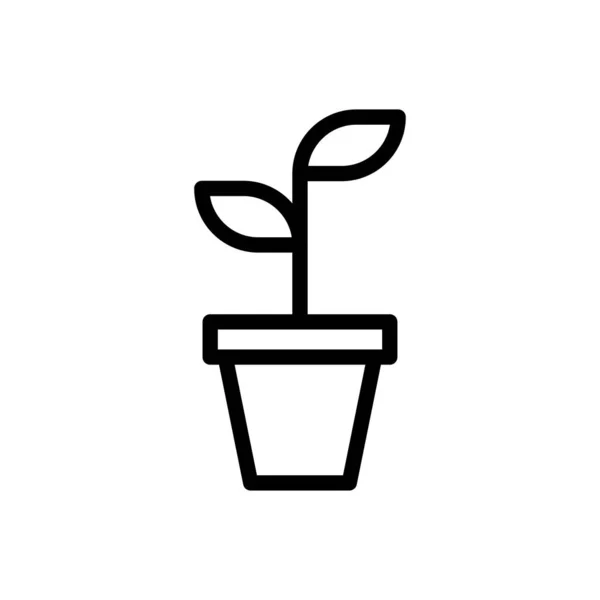 Plant Vector Thin Line Icon — Stock Vector