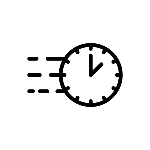 Countdown Vector Thin Line Icon — 스톡 벡터