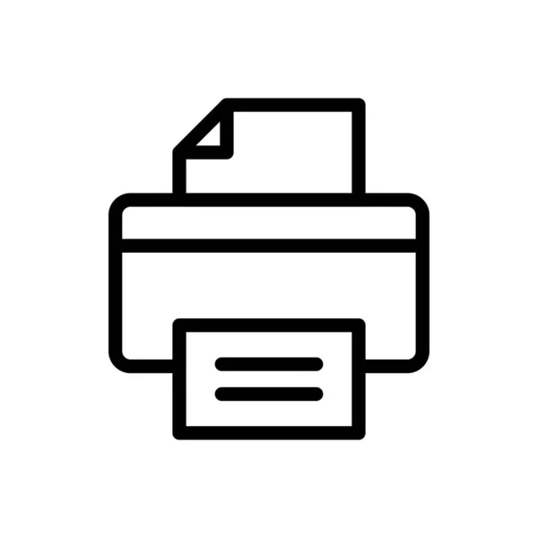 Print Vector Thin Line Icon — 스톡 벡터