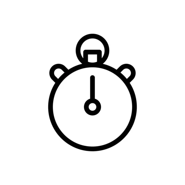Chronomètre Vecteur Ligne Mince Icône — Image vectorielle