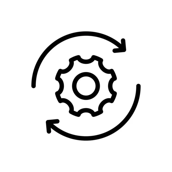 Gestione Vettoriale Linea Sottile Icona — Vettoriale Stock