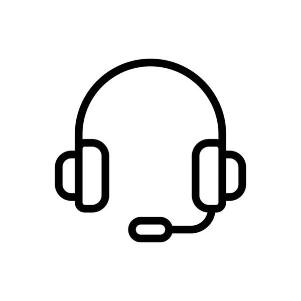 Vector Auriculares Icono Línea Delgada — Archivo Imágenes Vectoriales