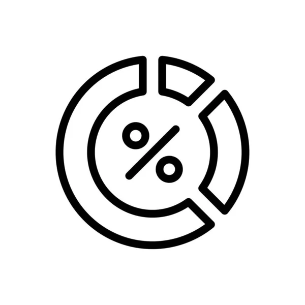 Diagrammvektor Dünne Linie Symbol — Stockvektor