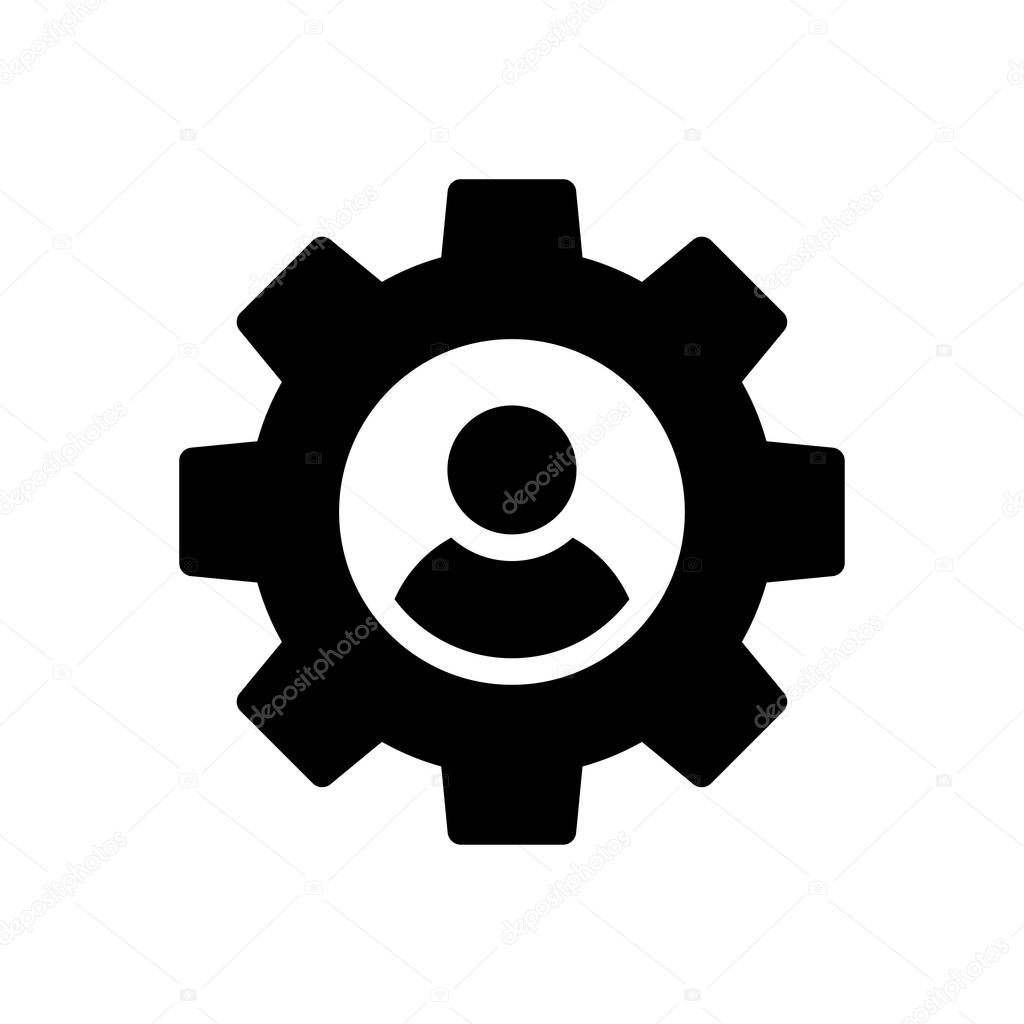 user  vector glyph flat icon