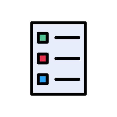 belge vektörü düz renk simgesi 