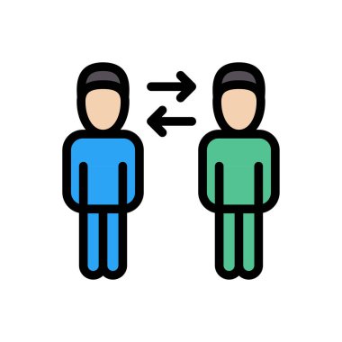 vektör düz renk simgesini transfer et 