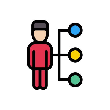 hiyerarşi vektör düz renk simgesi 