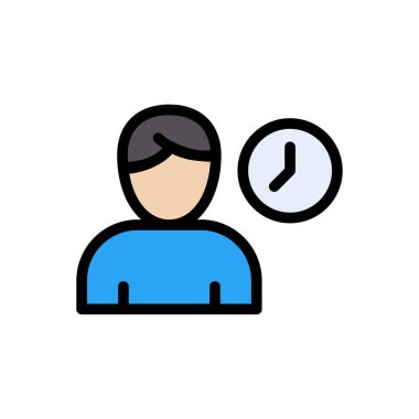 yönetim vektörü düz renk simgesi 