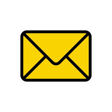 Gelen kutusu vektör düz renk simgesi 