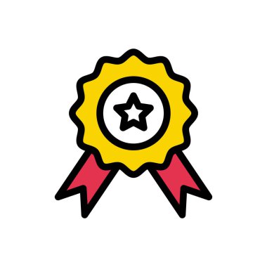 madalya vektörü düz renk simgesi 