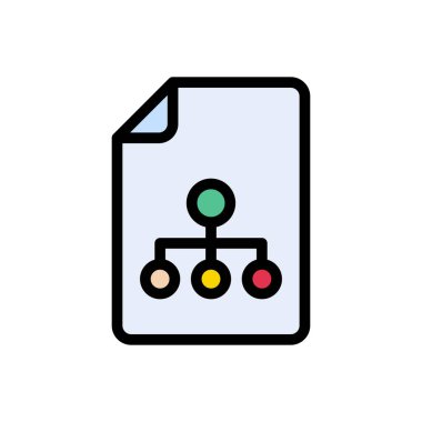 dosya vektörü düz renk simgesi 