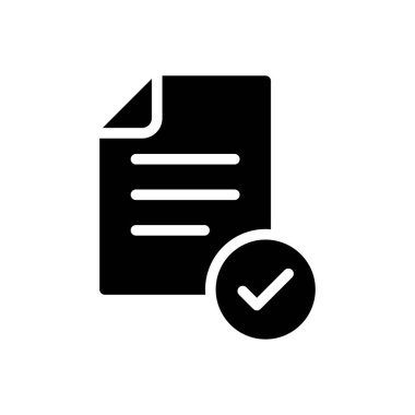 işaretlenmiş vektör glyph düz simgesi 