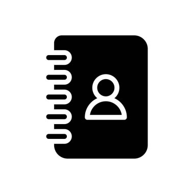 Kişi kitabı vektör düz simgesi 