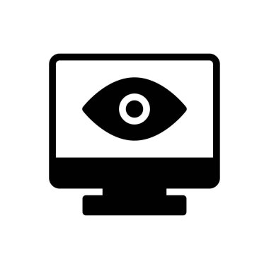 vektör glifinin düz simgesine bak 