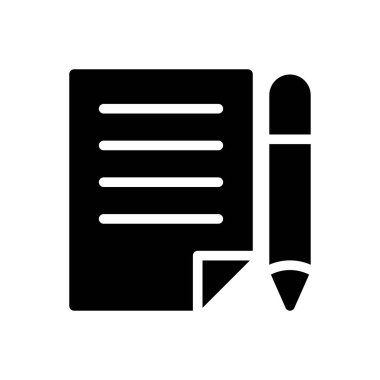 vektör glyph düz simgesi yaz 