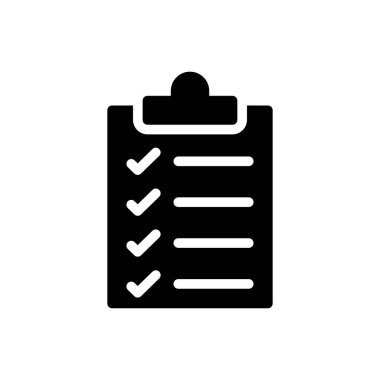 Görev listesi vektör düz simgesi 