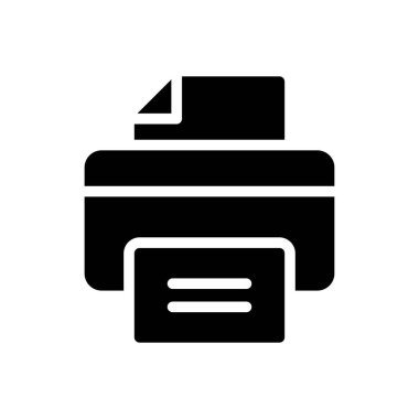 yazdırma vektörü düz simgesi 