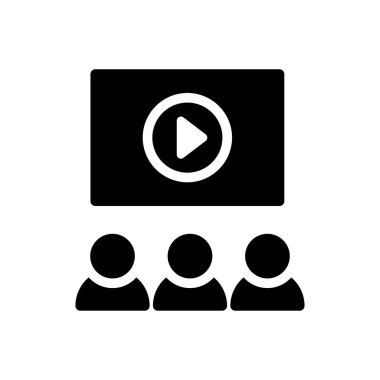 sunum vektörü düz simgesi 