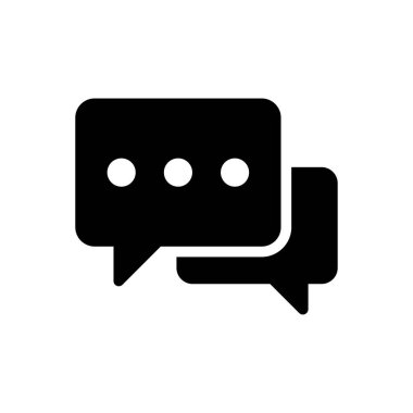 sohbet vektörü düz simgesi 