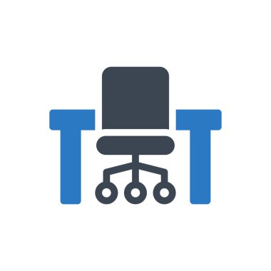 sandalye vektör renk simgesi