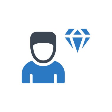 Elmas vektör renk simgesi