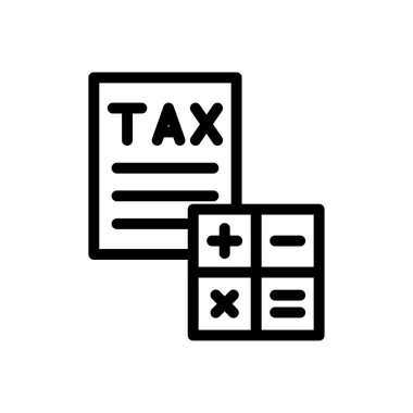 hesaplama vektörü ince çizgi simgesi